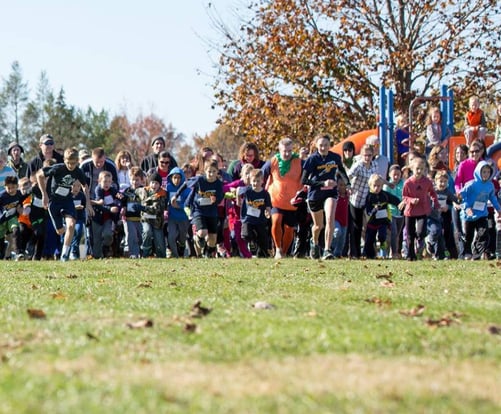 A favorite school tradition is the Great Pumpkin Chase, where elementary students run a mile while chasing our Principal...who is dressed as a pumpkin!