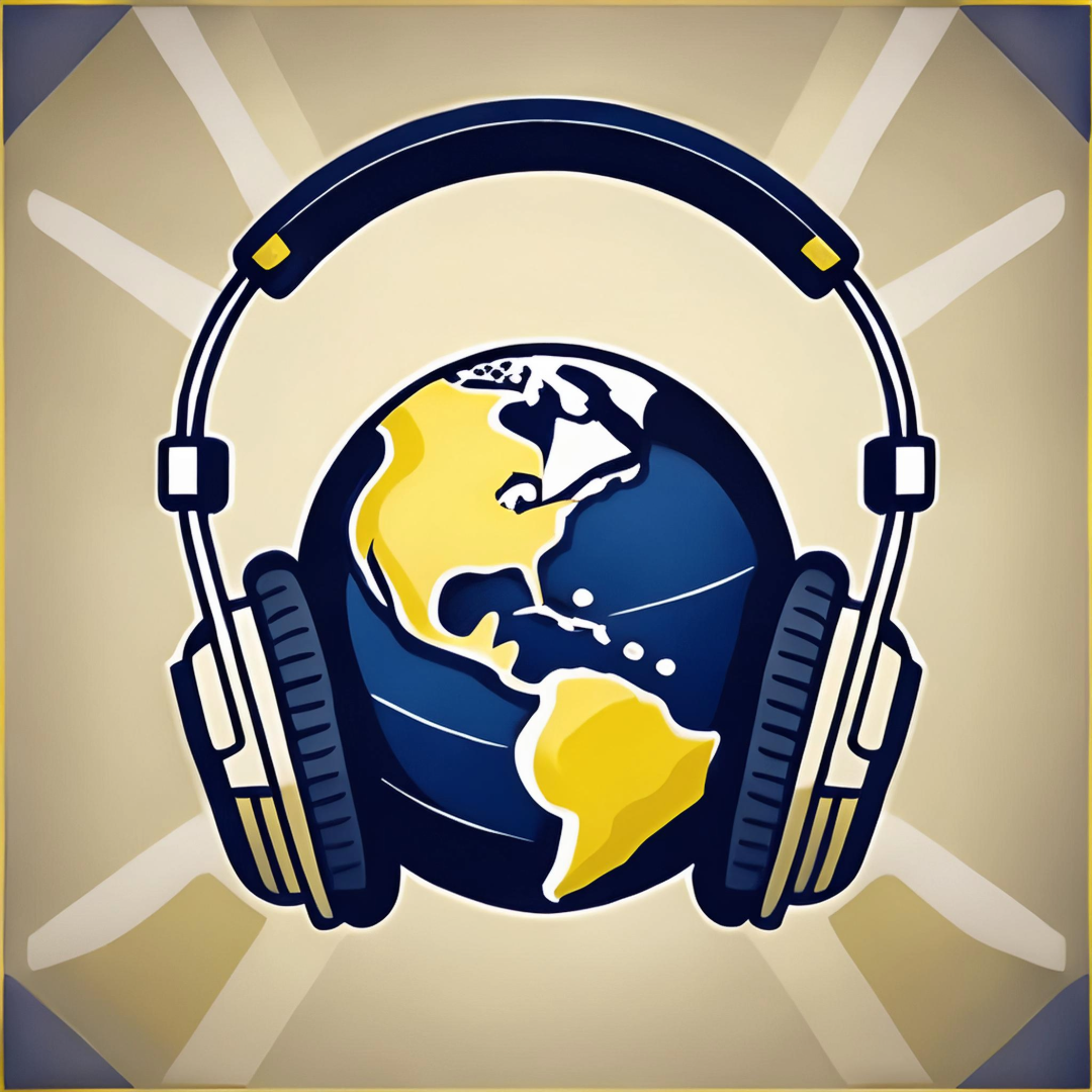 world with headphones